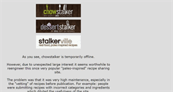 Desktop Screenshot of dessertstalker.com